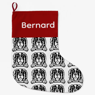 St. Bernard Hundesocken Maßgeschneiderte Hundesock Großer Weihnachtsstrumpf