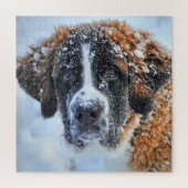 St. Bernard im Schnee Puzzle (Vertikal)
