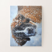 St. Bernard im Schnee Puzzle (Vertikal)