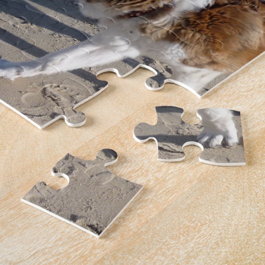 St. Bernard im Strandpuzzle Puzzle (Seite)