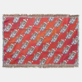 St. Bernard in Hat Pattern On Red Decke (Vorderseite)
