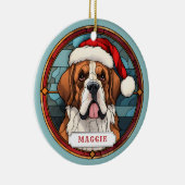 St. Bernard Keramik Circle Ornament (Rechts)