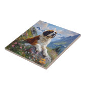 St. Bernard Landschaftliche Wildblume Fliese (Seite)
