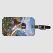 St. Bernard Landschaftliche Wildblume Gepäckanhänger (Vorderseite (Horizontal))