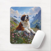 St. Bernard Landschaftliche Wildblume Mousepad (Mit Mouse)