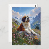 St. Bernard Landschaftliche Wildblume Postkarte (Vorne/Hinten)