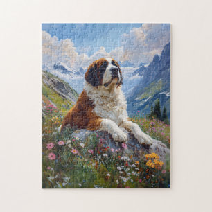 St. Bernard Landschaftliche Wildblume Puzzle