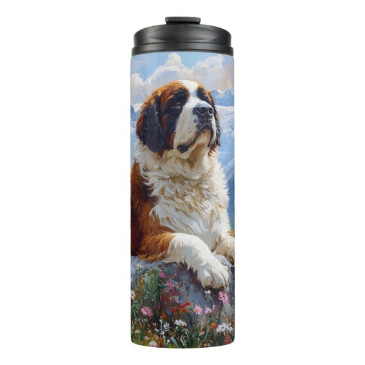 St. Bernard Landschaftliche Wildblume Thermosbecher (Vorderseite)