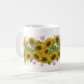 St. Bernard Lover Sonnenblumen Trainer Kaffeetasse (Vorderseite Links)