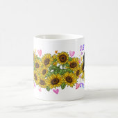 St. Bernard Lover Sonnenblumen Trainer Kaffeetasse (Mittel)