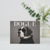 St Bernard Luxus Haute Couture Postkarte (Stehend Vorderseite)
