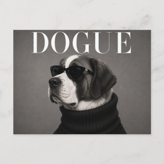 St Bernard Luxus Haute Couture Postkarte (Vorderseite)