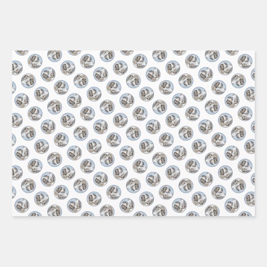 St. Bernard Malerei Rough St. Origineller Hund Kun Geschenkpapier Set (Vorderseite 2)