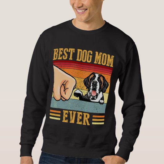 St Bernard Mama Bester Hund Mama je Sweatshirt (Vorderseite)