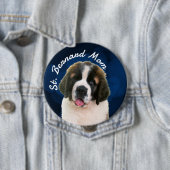 St. Bernard Mama mit blauer Hintergrundtaste Button (Beispiel)