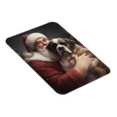St. Bernard mit dem Weihnachtsmann Weihnachten Magnet (Rechte Seite)