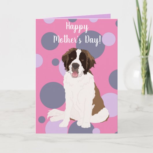 St. Bernard-Muttertagskarte Karte (Vorderseite)