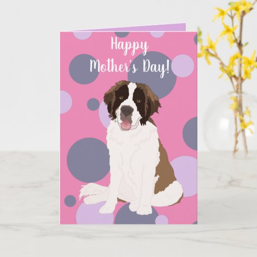 St. Bernard-Muttertagskarte Karte (Gelbe Blume)