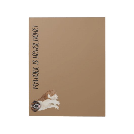 ST. BERNARD NOTEPAD NOTIZBLOCK (Rotiert)