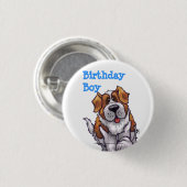 St. Bernard Party Centre Button (Vorne & Hinten)