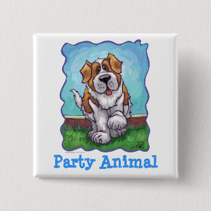 St. Bernard Party Centre Button