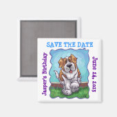 St. Bernard Party Centre Magnet (Vorderseite/Rückseite)