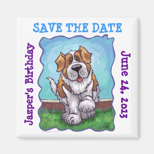 St. Bernard Party Centre Magnet (Vorne)