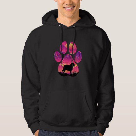 St Bernard Paw Mom Dad Dog Women Men Hoodie (Vorderseite)
