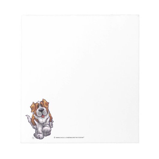St. Bernard Personalized Stationery Notizblock (Vorderseite)