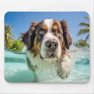 St. Bernard Pet Hund Tierspass Spielen Mousepad