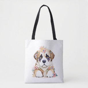 St. Bernard Playful Adorable Fun Tierfarben Tasche