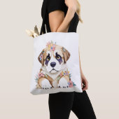 St. Bernard Playful Adorable Fun Tierfarben Tasche (Von Nahem)
