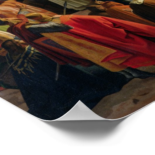 St. Bernard predigt den zweiten Kreuzzug Poster (Ecke)