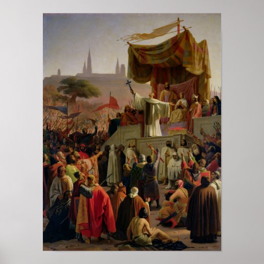 St. Bernard predigt den zweiten Kreuzzug Poster (Vorne)