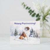 St. Bernard Pupcross - Postkarte (Stehend Vorderseite)