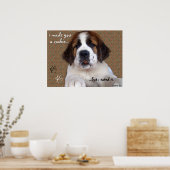 St Bernard Puppy Cookie Poster (Küche)