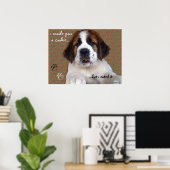 St Bernard Puppy Cookie Poster (Heimbüro)