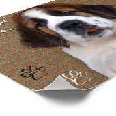 St Bernard Puppy Cookie Poster (Ecke)