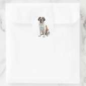 St. Bernard Puppy Docker / Label Runder Aufkleber (Tasche)