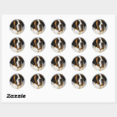 St. Bernard Puppy Docker / Label Runder Aufkleber (Blatt)