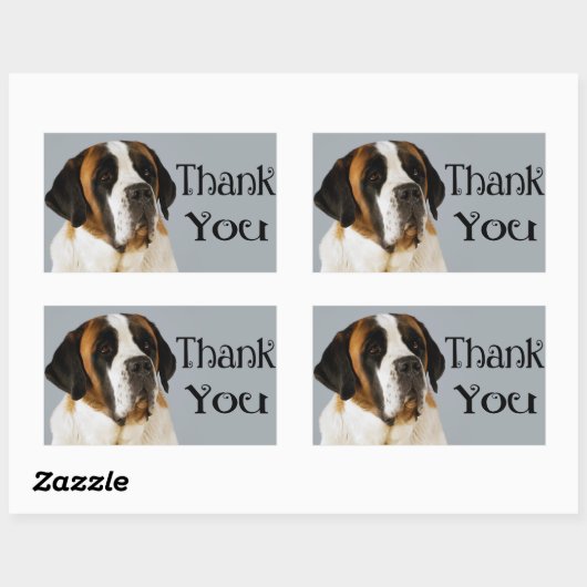 St. Bernard Puppy Dog Danke Sticker (Blatt)
