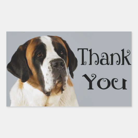 St. Bernard Puppy Dog Danke Sticker (Vorderseite)