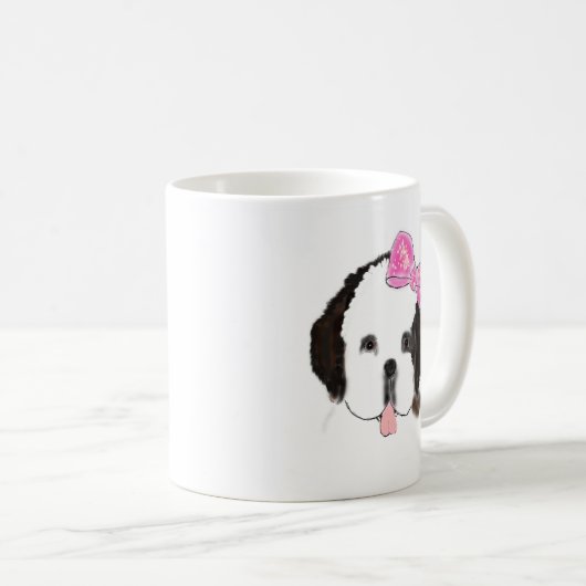 St Bernard Puppy Tasse - Slobbers Puppy Liebe Seri (VorderseiteRechts)