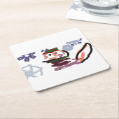 st bernard rechteckiger pappuntersetzer (angewinkelt)