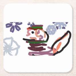 st bernard rechteckiger pappuntersetzer