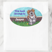 St. Bernard Stationery Ovaler Aufkleber (Tasche)