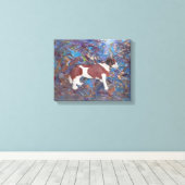 St. Bernard Stretched Canvas Print Leinwanddruck (Insitu (Holzboden))
