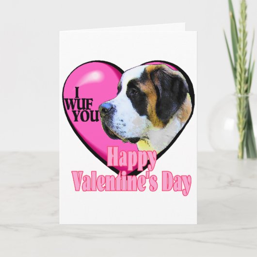 St. Bernard Valentine's Day Geschenke Feiertagskarte (Vorderseite)