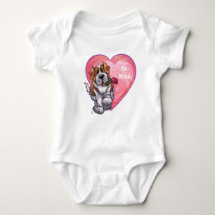 St. Bernard Valentinstag Baby Strampler