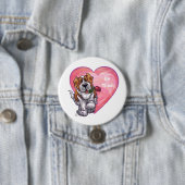 St. Bernard Valentinstag Button (Beispiel)